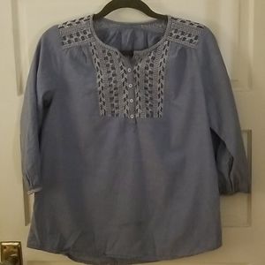 Jean colored cotton blouse